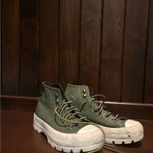 Converse Green and White Sneakers